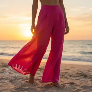 Bombažna tkanina z viskozo fuchsia