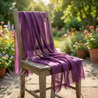 Bombažna tkanina z viskozo aubergine