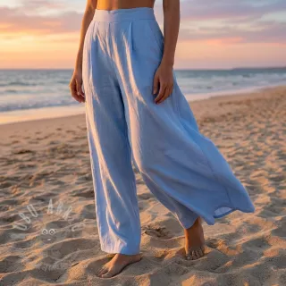 Bombažna tkanina z viskozo baby blue