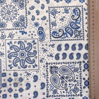 Bombažna tkanina Kansas blanc blue