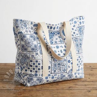 Bombažna tkanina Kansas blanc blue