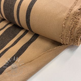 Dekorativno blago Bernadette stripe lin noir