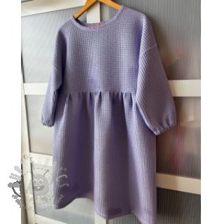 Bombaž z vafelj tkanja bright lilac