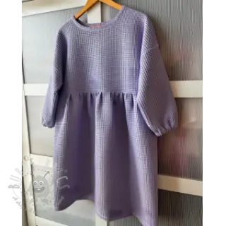 Bombaž z vafelj tkanja bright lilac
