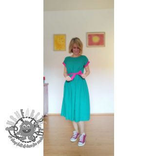 Bombažna tkanina z lanom apple green