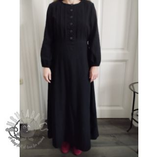 Bombažna tkanina z lanom black