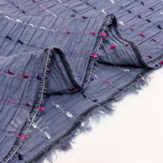 Bombažna tkanina DOBBY CRINKLE Stripe jeans