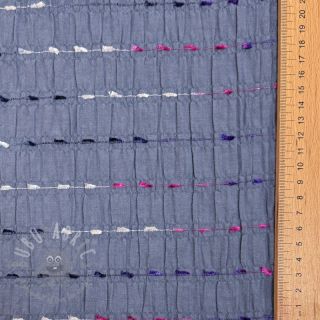 Bombažna tkanina DOBBY CRINKLE Stripe jeans