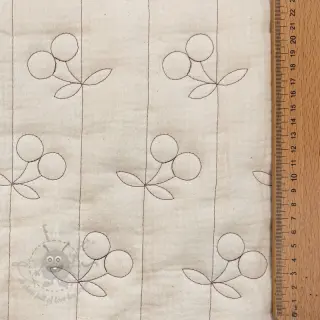 Dvoslojna gaza/muslin STEPPED Cherries natural