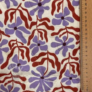 Dvoslojna gaza/muslin STEPPED Flowers natural