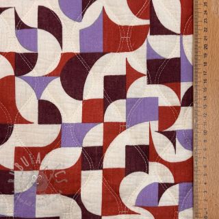 Dvoslojna gaza/muslin STEPPED Flowers natural