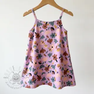 Bombažna tkanina Flowers lavender by JENNIFER BOURON ORGANIC