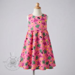 Bombažna tkanina Flowers pink by JENNIFER BOURON ORGANIC