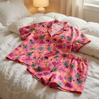 Bombažna tkanina Flowers pink by JENNIFER BOURON ORGANIC