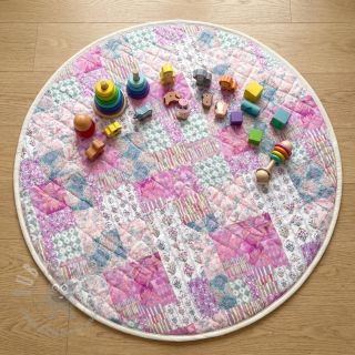 Dvoslojna gaza/muslin STEPPED Flowers light pink digital print