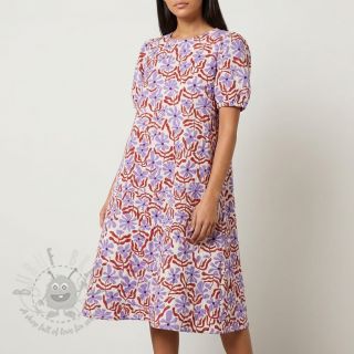 Dvoslojna gaza/muslin STEPPED Flowers natural