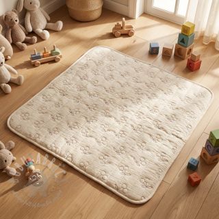 Dvoslojna gaza/muslin STEPPED Cherries natural