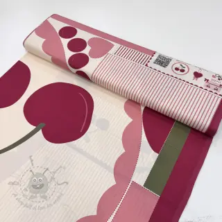Bombažna tkanina Cherries playmat PANEL digital print
