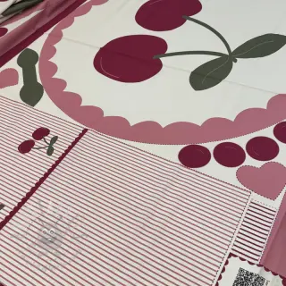 Bombažna tkanina Cherries playmat PANEL digital print