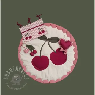 Bombažna tkanina Cherries playmat PANEL digital print