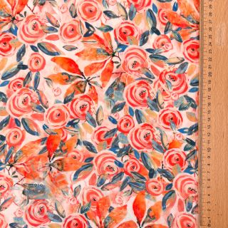Viskoza RAYON POPLIN Printed Rosie design B