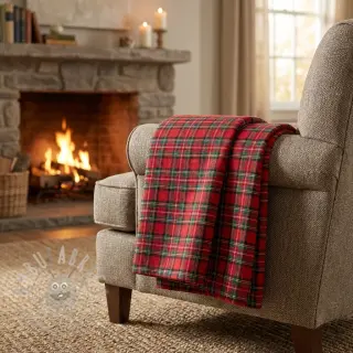 Bombažna tkanina LIGHT FLANNEL Check design G