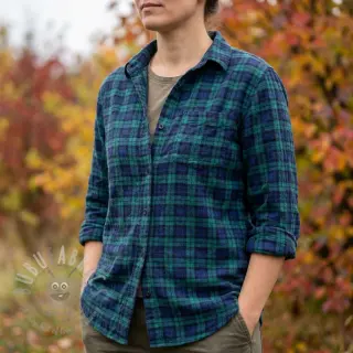 Bombažna tkanina LIGHT FLANNEL Check design A