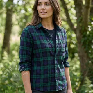 Bombažna tkanina LIGHT FLANNEL Check design B