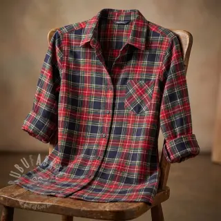 Bombažna tkanina LIGHT FLANNEL Check design C