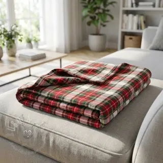 Bombažna tkanina LIGHT FLANNEL Check design D