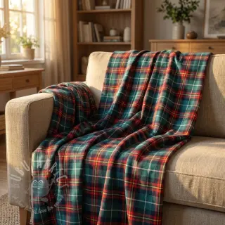 Bombažna tkanina LIGHT FLANNEL Check design E