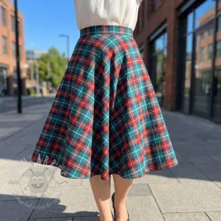 Bombažna tkanina LIGHT FLANNEL Check design E