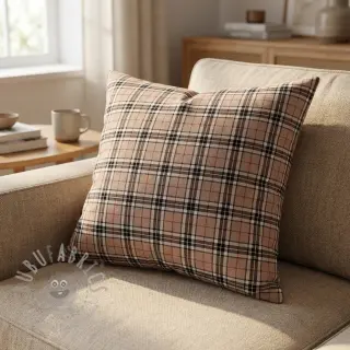 Bombažna tkanina LIGHT FLANNEL Check design F