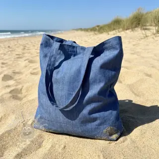 Bombažna tkanina JEANS Chambre dark jeans