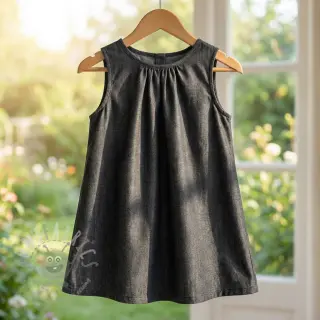 Bombažna tkanina JEANS Chambre black