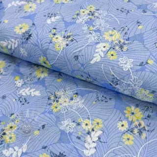 Bombažna tkanina z mešanico Burny lovely blue