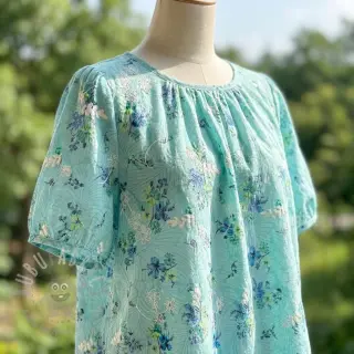 Bombažna tkanina z mešanico Burny lovely green