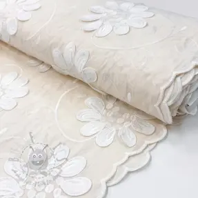 Bombažna tkanina EMBROIDERY Bellagio cream