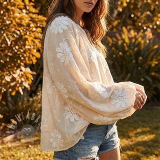 Bombažna tkanina EMBROIDERY Bellagio cream