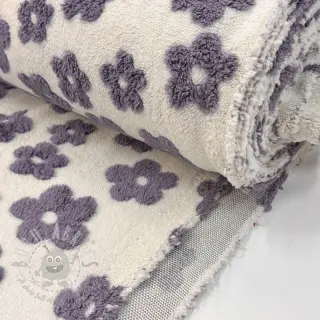 Plaščevina TEDDY Flower power lavender
