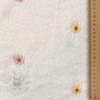 Plaščevina TEDDY EMBROIDERY Smiley flowers yellow