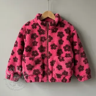 Plaščevina TEDDY Flower power bordeaux
