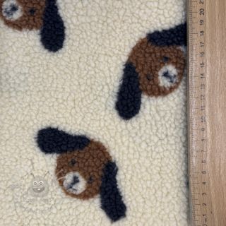 Plaščevina TEDDY JACQUARD Dogs brown