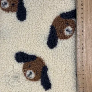 Plaščevina TEDDY JACQUARD Dogs brown