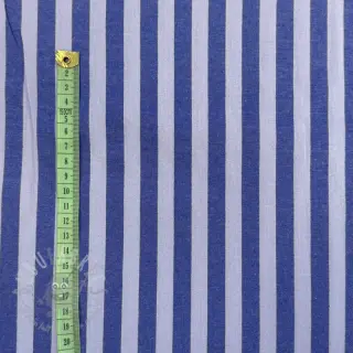 Bombažna tkanina YARN DYED BIG Stripes blue