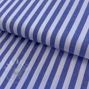 Bombažna tkanina YARN DYED BIG Stripes blue