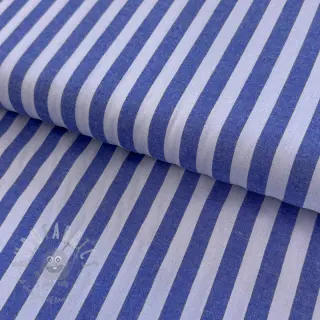 Bombažna tkanina YARN DYED BIG Stripes blue