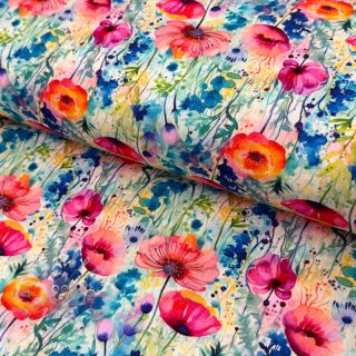 Viskoza z lanom Bright and bold design C