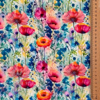 Viskoza z lanom Bright and bold design C