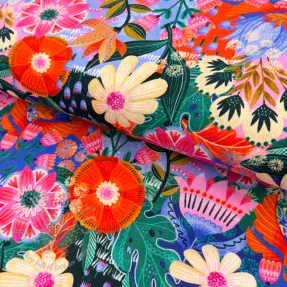 Viskoza z lanom Bright and bold design A